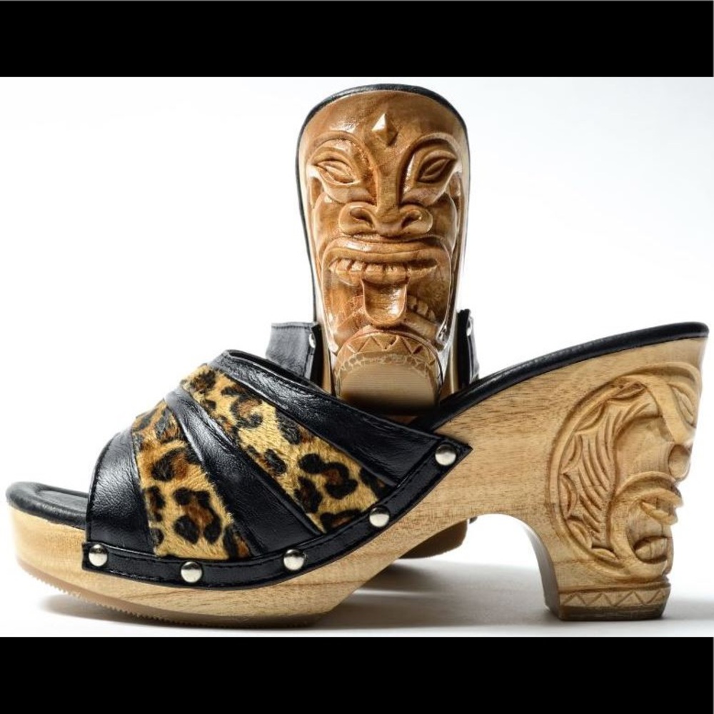 Lucky Lou Hand-Carved Tiki Shoes